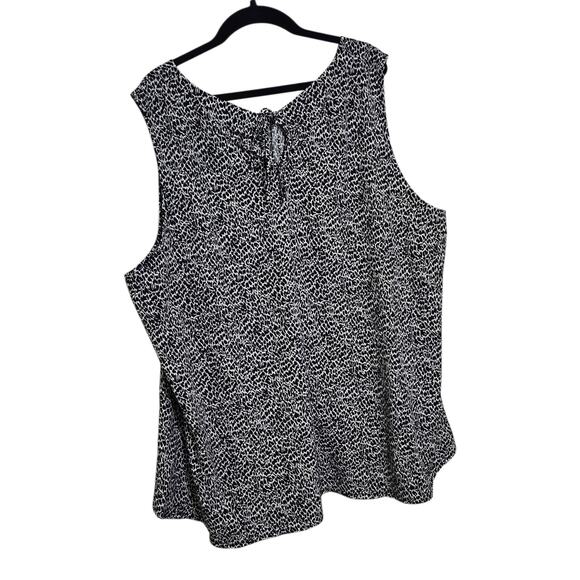 NEW T by TALBOTS Abstract Animal Print Keyhole Back Active Tank Plus SIz4 Sz 3XP - Picture 6 of 8